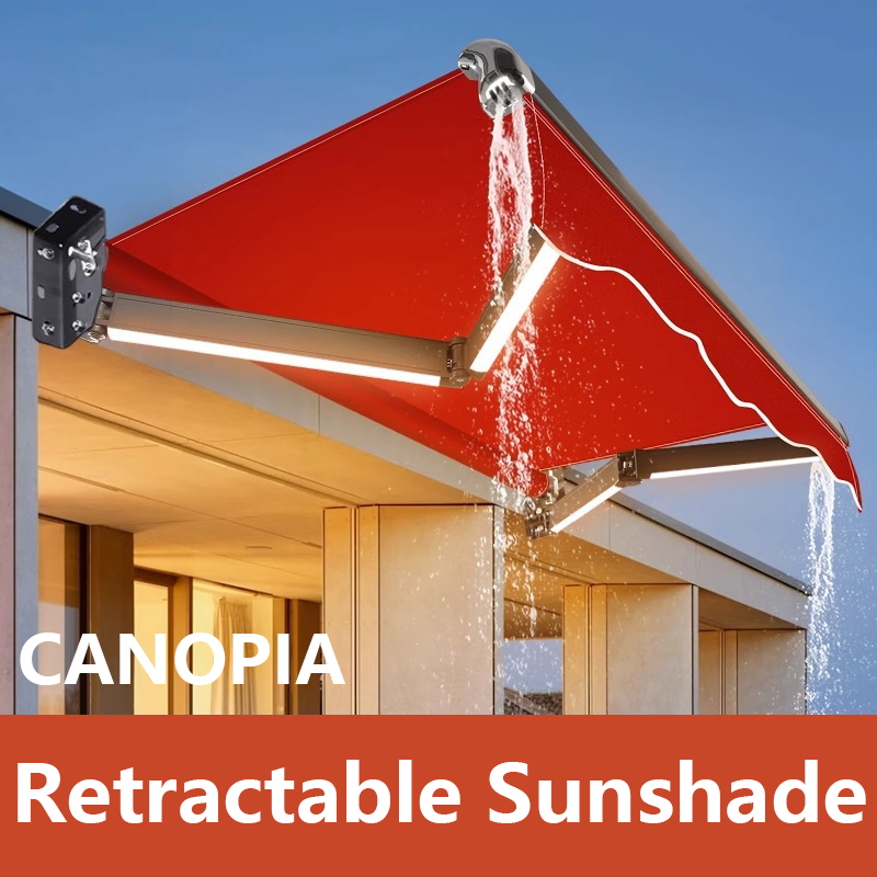 Brown Box Packing Support Dark Gray Retractable Awning Sunshade