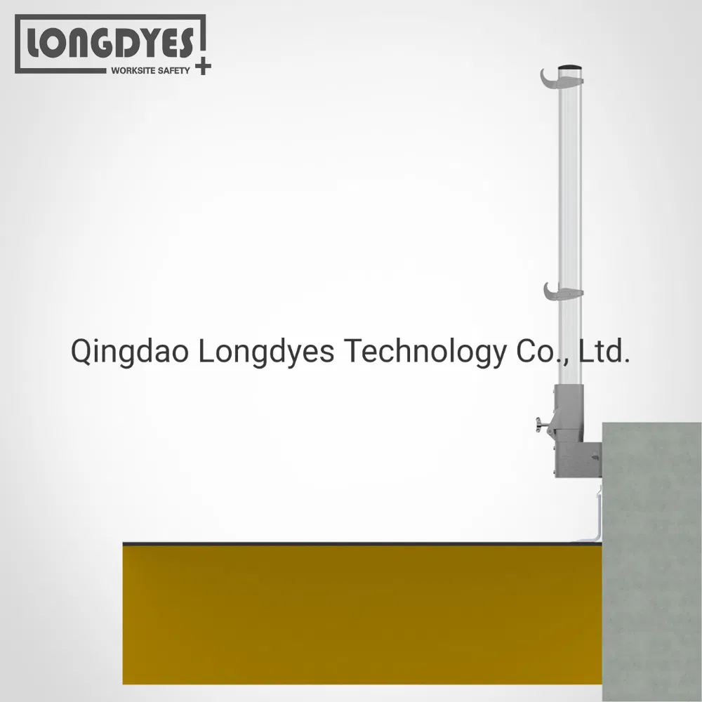 Side Flush Mounts Wall Fixed Guardrail with Foldable Upright