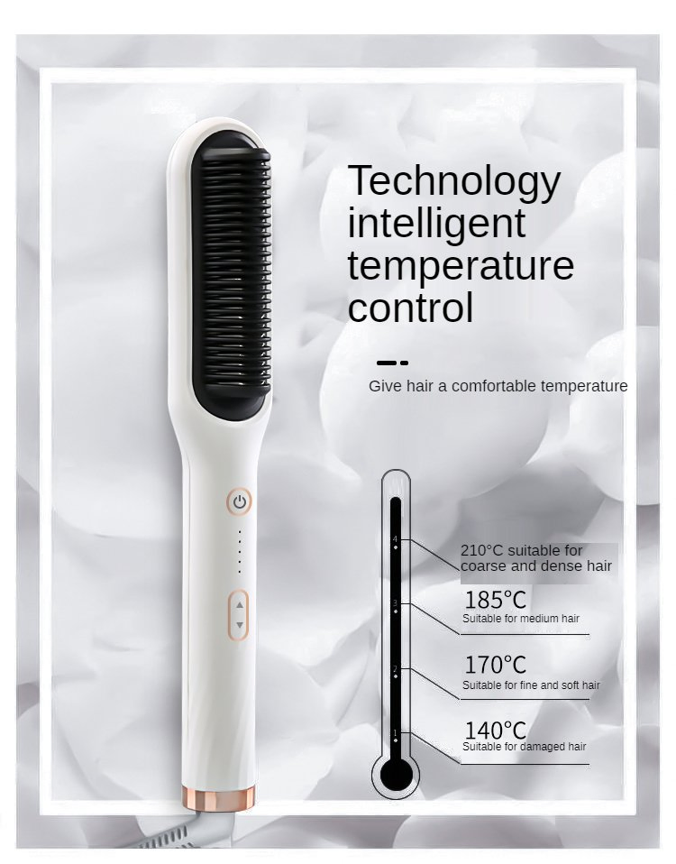 Titanium Custom Black Hot Comb Electric Hair Straightener Comb
