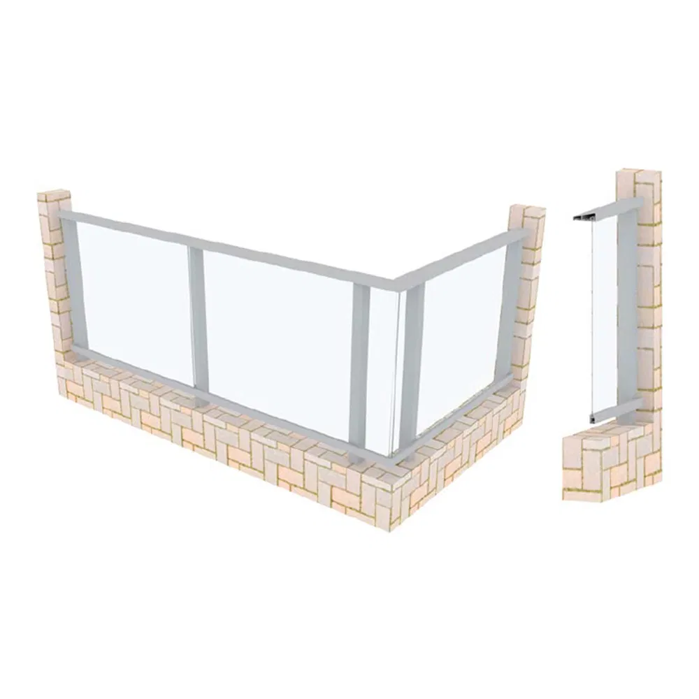 Ace Deck Aluminum Structure Frame Glass Railing/ Glass Handrail