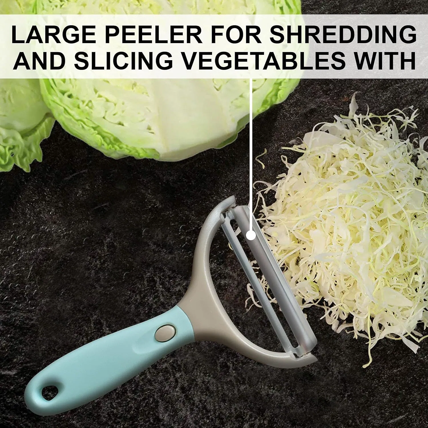 Essentials 3 Piece Peeler Set - Stainless Steel Trio Vegetable and Fruit Peeler - Interchangeable Multifunctional Cutter Slicer - Julienne Cut, Shredder, Peeler