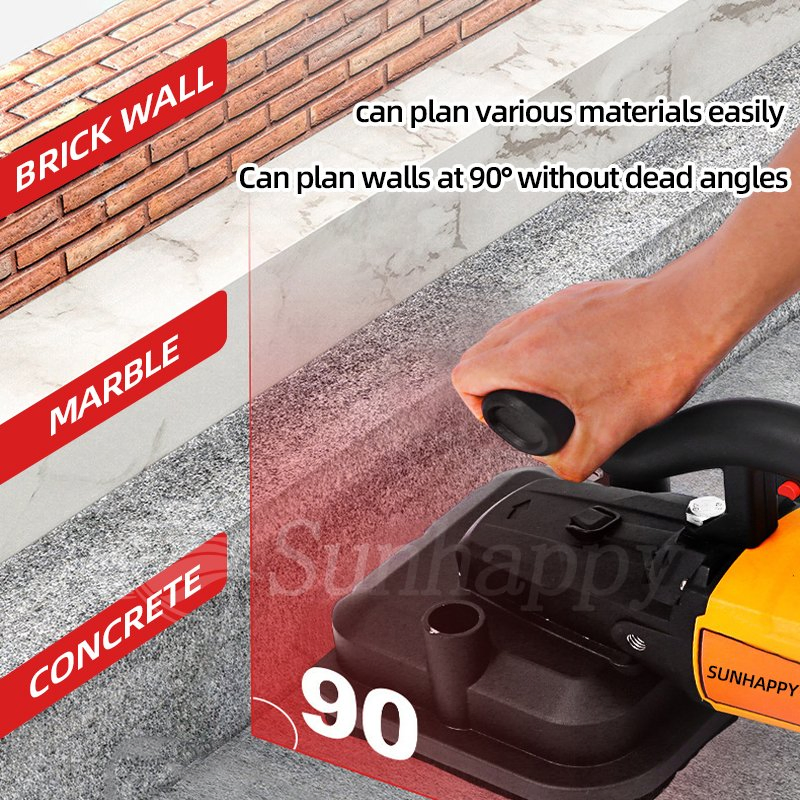 Professional Concrete Grinder Machine All-Copper Motor Low Dust Adjustable Handle Heavy Duty Floor Rough Grinder