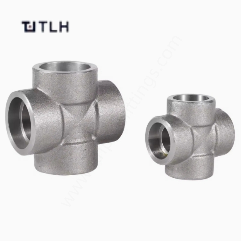 China Factory Customized Class 3000 ASME B16.11 Stainless Steel Ss 304 316 316L 1inch NPT Female Forged Fittings Thread Cross