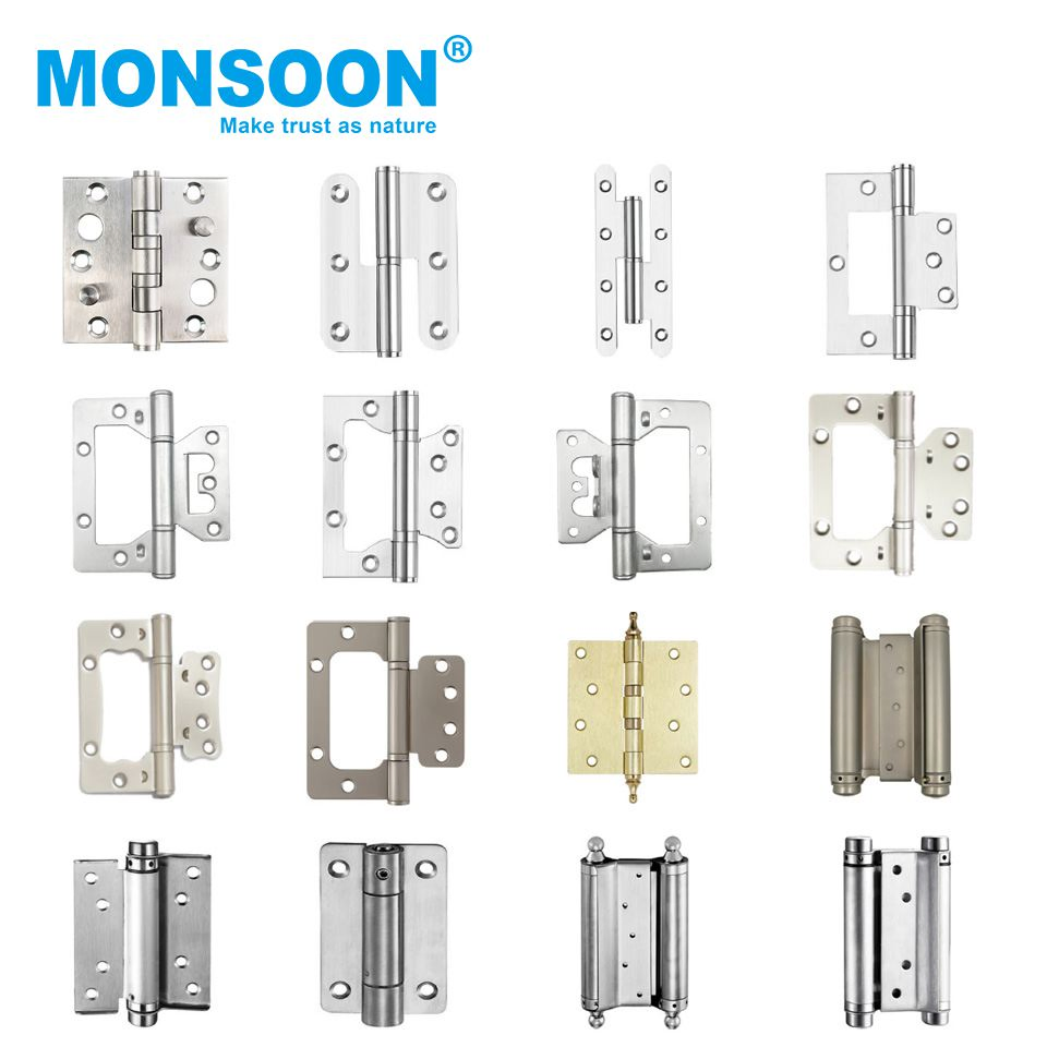 Hardware Door Accessories Heavy Duty Gate Corner Flush Cabinet Stainless Steel Lash 180 Degree Hidden Ball Bearing Wooden Door Hinge