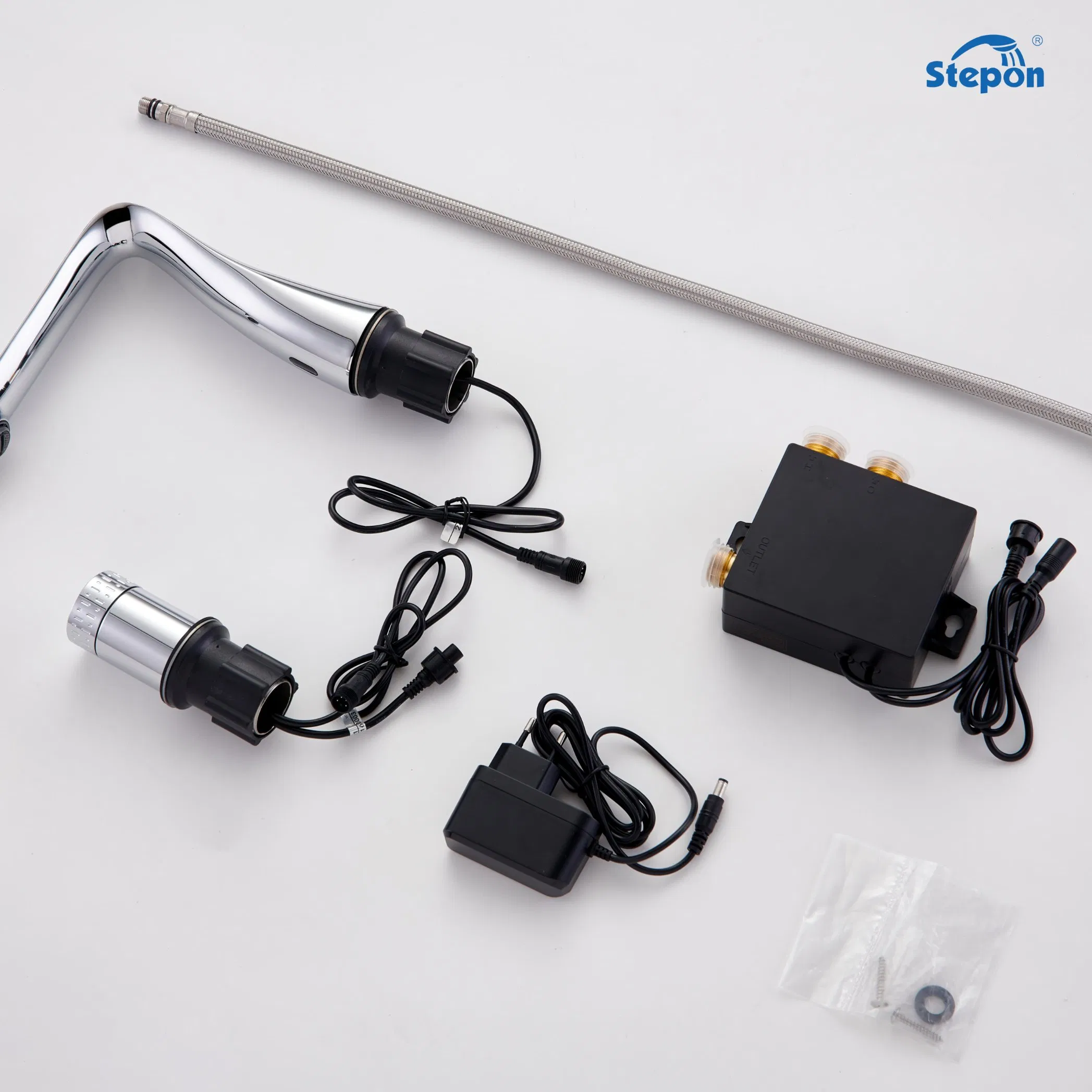 Stepon Electronic Thermostatic Faucet LED Color Temp Indicator 38c Default Touch Sensor Power Control