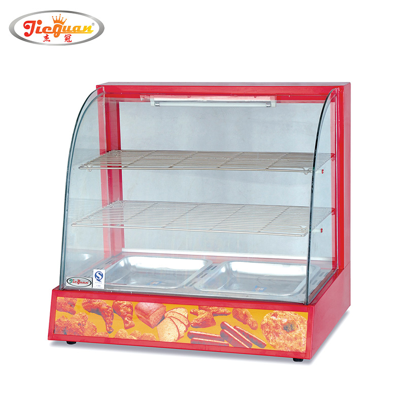 New Good Quality Glass Commercial Convenience Store Hot Food Showcase Party Warmer Display Cabinet Snack Food Shop Factory Cheap Price