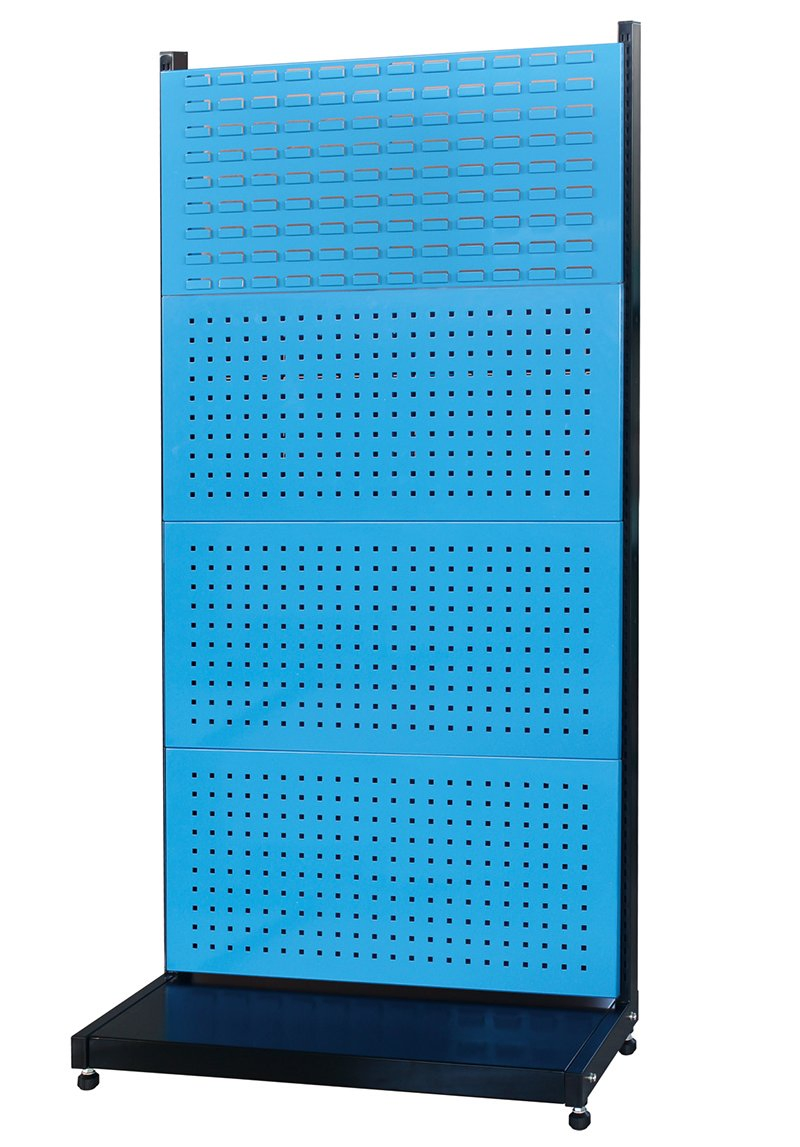 Medium Duty Garage Single Side Shelf with 4 Panels in Blue Colour