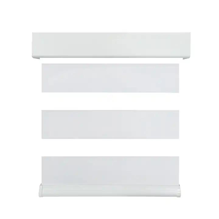 Ready Made Semi Blackout Day and Night White Zebra Blinds