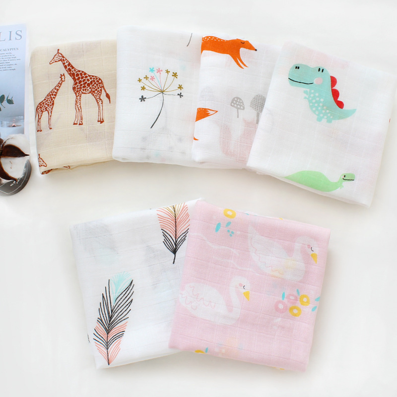 Super Soft Bamboo Cotton Rainbow Baby Bibs Muslin Square Baby Burp Cloths Baby Towel