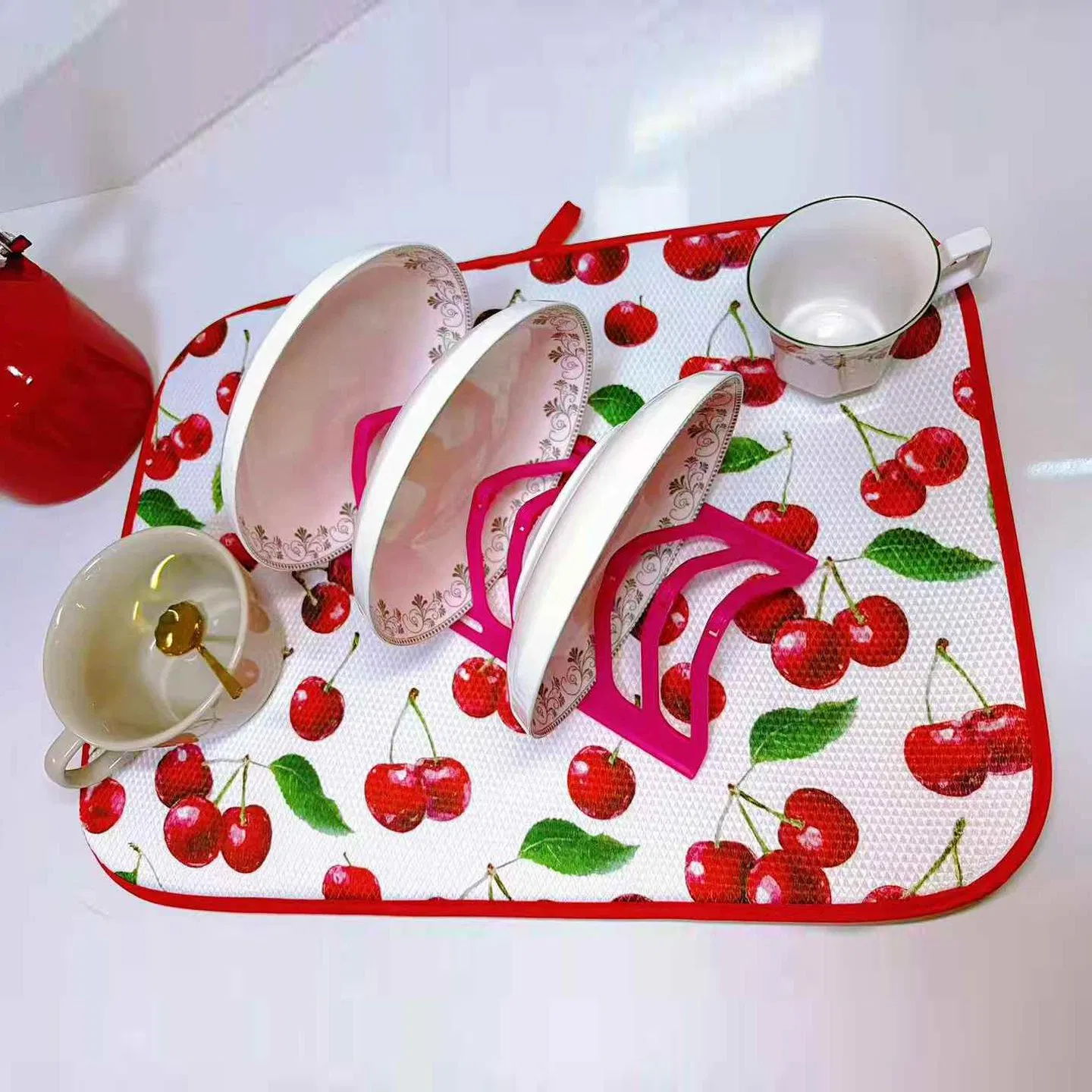 Кухонный коврик для сушки посуды из микрофибры