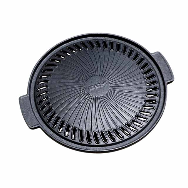 BBQ Grill Plate with Black Cast Iron Camping Use