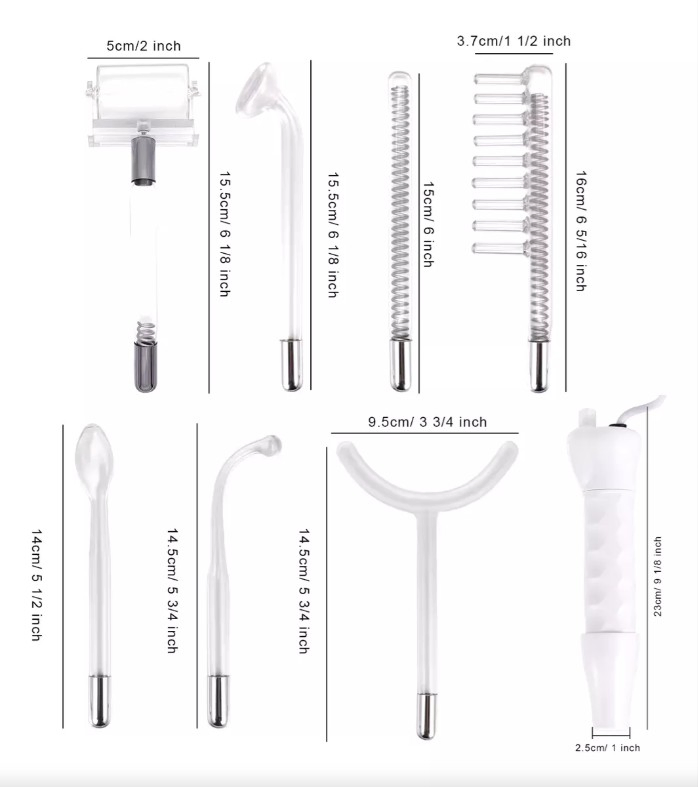 Portable Multi-Tube High Frequency Beauty Wand for Anti-Acne and Skin Firming