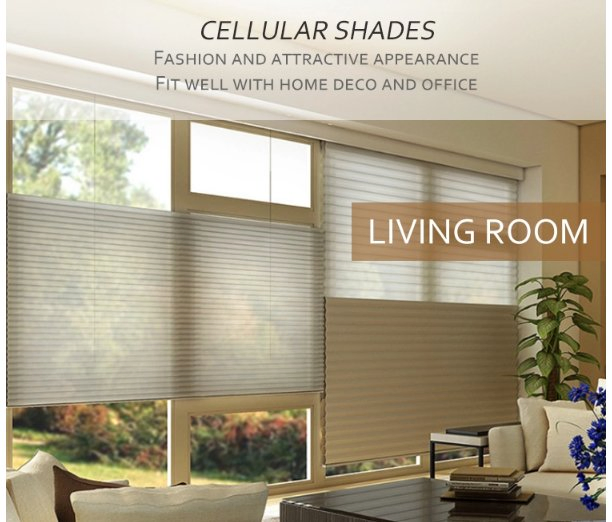 Manual Custom Blackout Honeycomb Cellular Shades Blinds