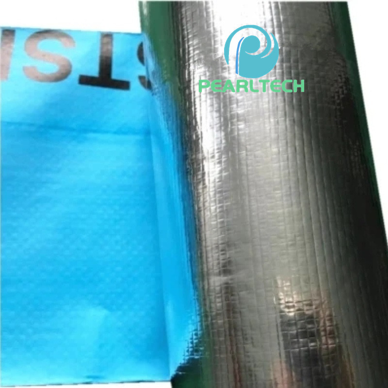 Fireresistant Woven Fabric with Blue Coating to Laminate Aluminum Foil as Roof Sarking Insulation