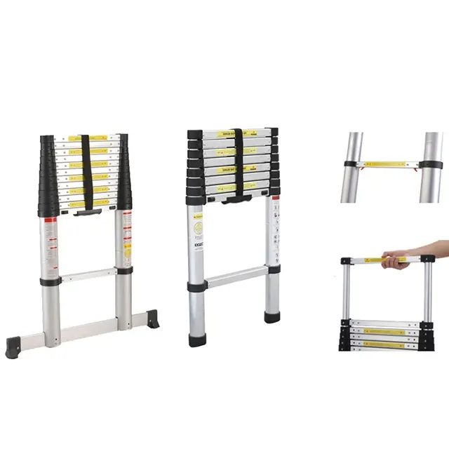 8.5FT Modern Design Aluminum Multi-Purpose Telescoping Extension Ladder Folding Design for Apartment Use Ladder