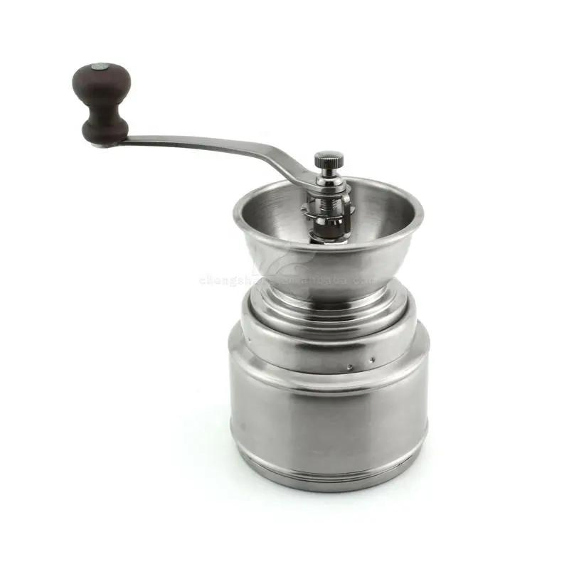 2size Stainless Steel Round Manual Coffee Bean Mill Manual Coffee Grinder
