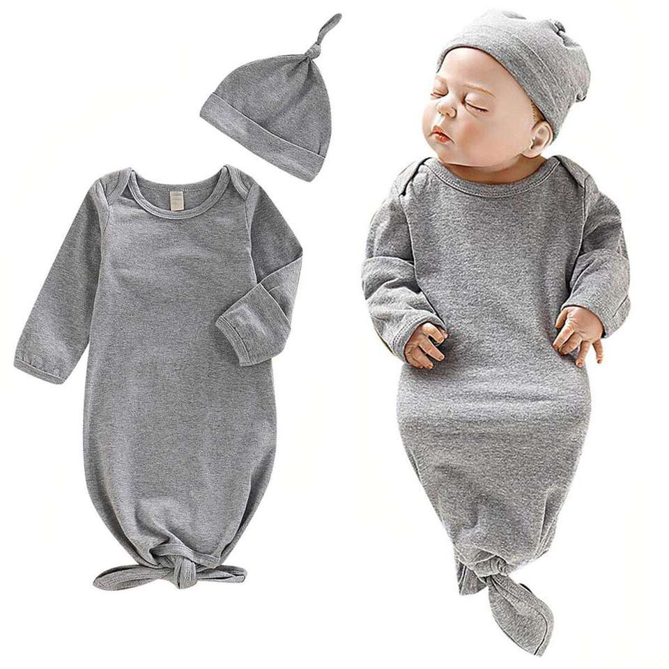 Soft Newborn Baby Swaddle Sack Sleepwear Bamboo Long Sleeve Sleeping Bag