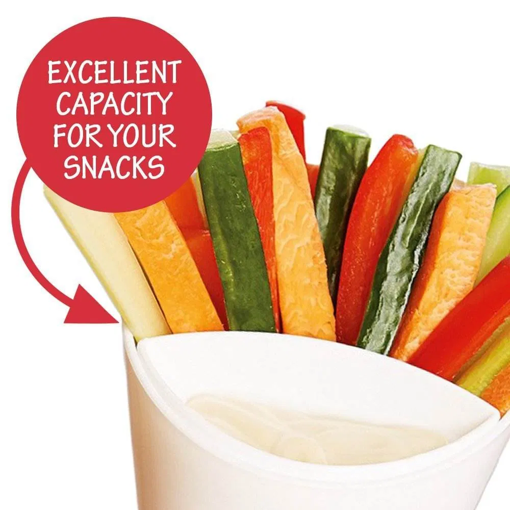 2 in 1 Fries DIP Fry Sauce Holder Dipper Cone Cup Snack Finger Food Party Bowl French Fry Cone Dipping Cups