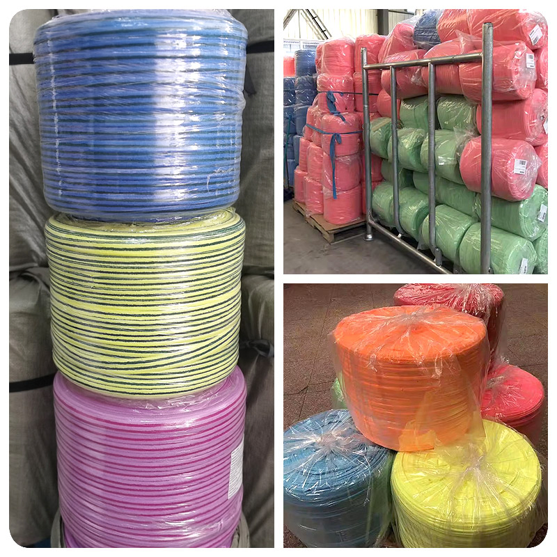 Soft Absorbent Floor Cleaning Cloth Materials 80% Polyester 20% Polyamide Wet Dry Dual Use Microfiber Mop Strip Refill Head Cloth Fabric Roll for Making Mop