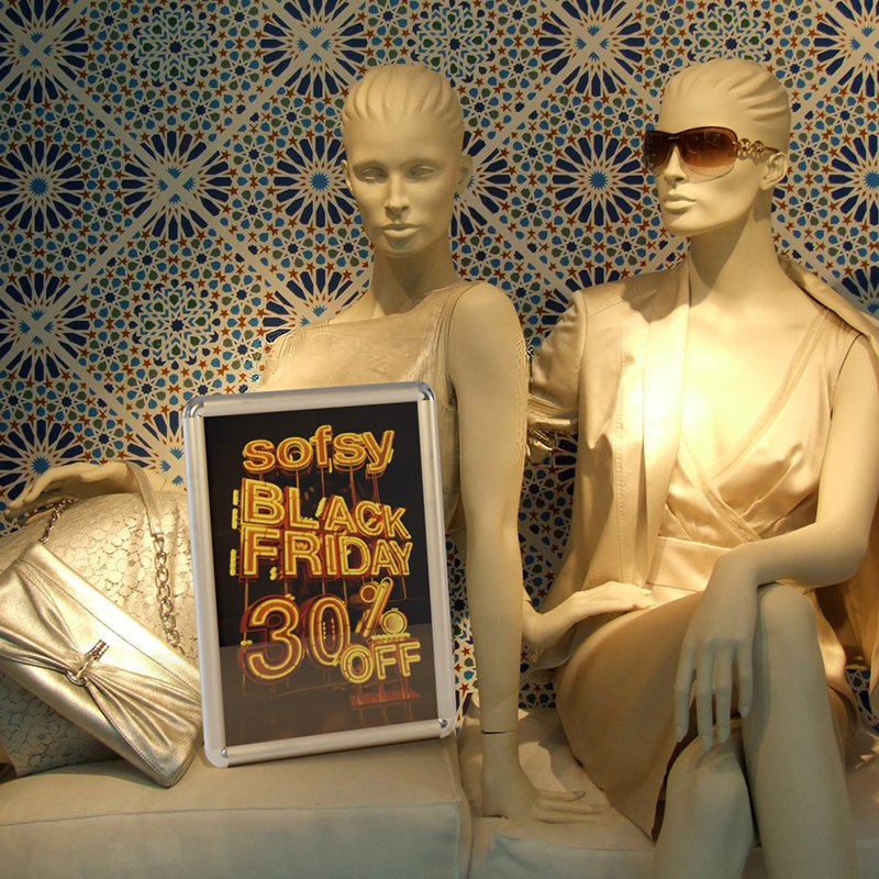 wall-mounted Snap clip frame silver aluminum poster frame display frame A0/A1/A2/A3/A4