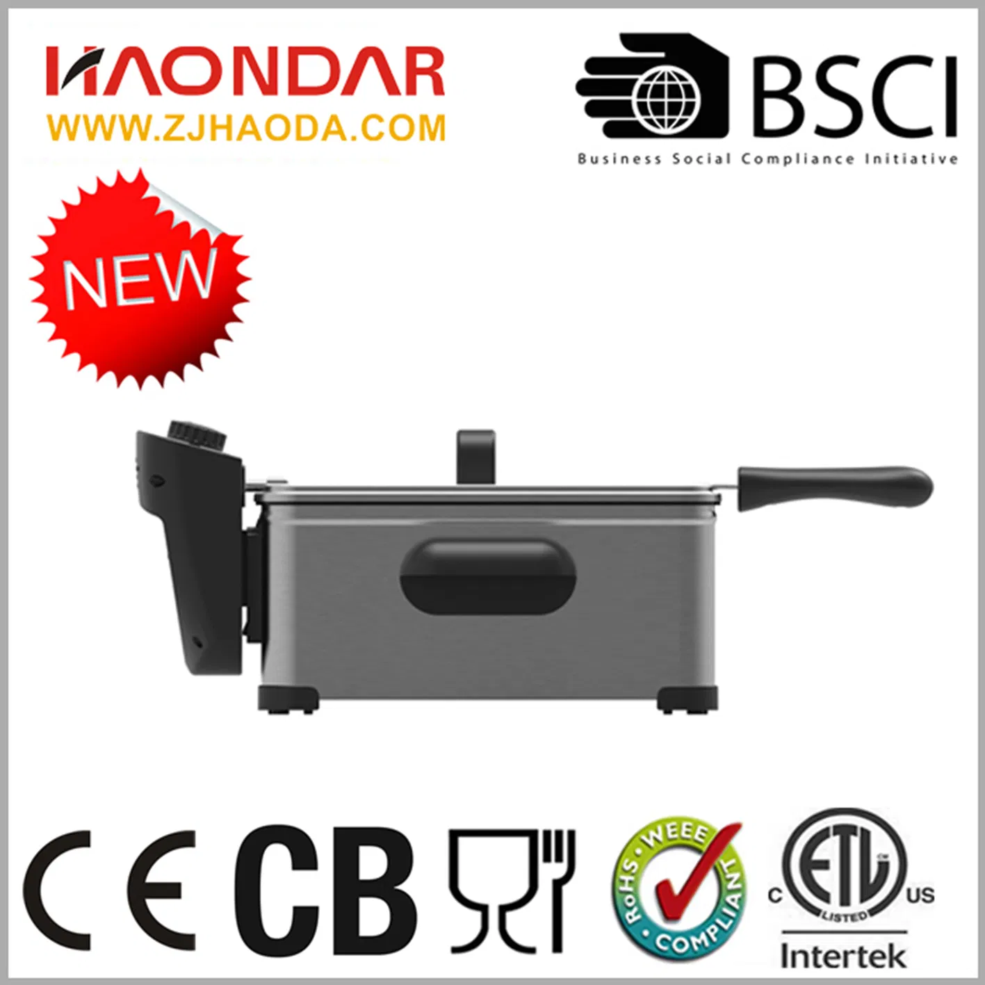 2021 New Design Adjustable Thermostat Control Non-Stick Cooking Surface Oil Free Air Fryer Use for Home