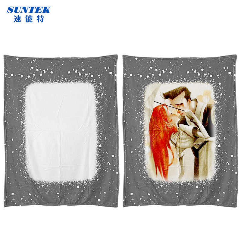 Sublimation Faux Bleach Baby Fleece Blanket for Gift