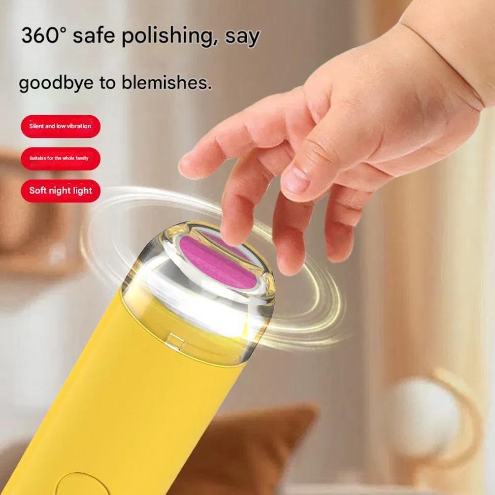 Cute Design 6 in 1 LED Light Electric Nail Clipper Rechargeable Safe Baby Care Nail Trimmer for Kids Manicure