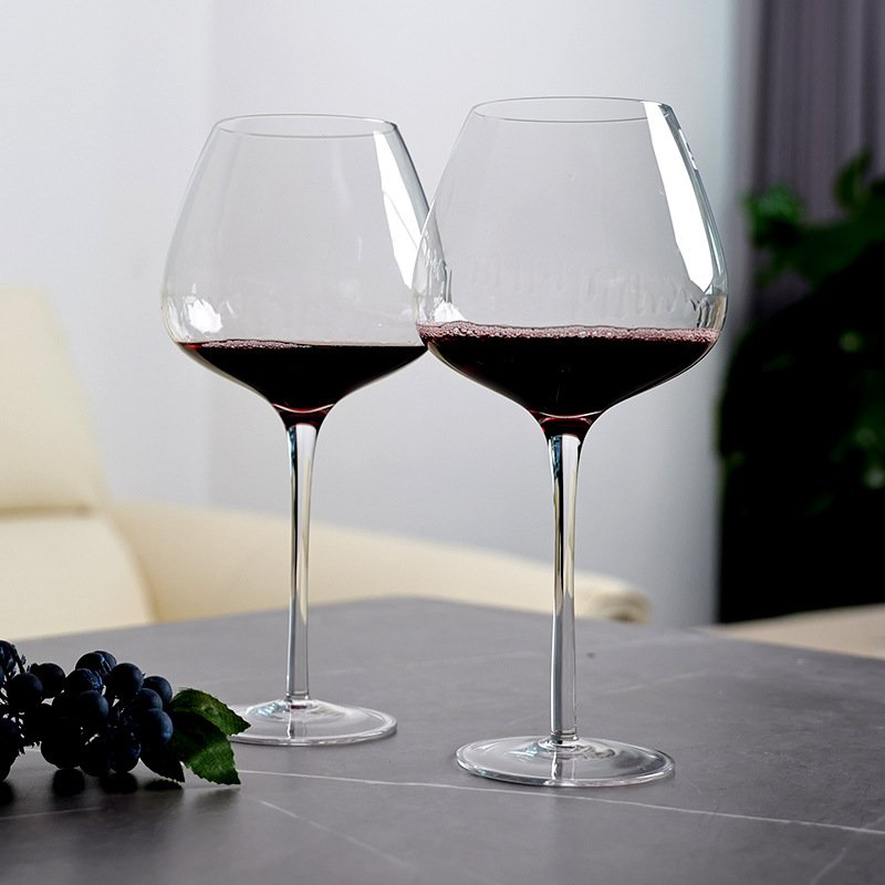 Factory High Quality Unique Wine Glass Transparent Lead Free Crystal Glasses Set Customized Red Wine Glasses