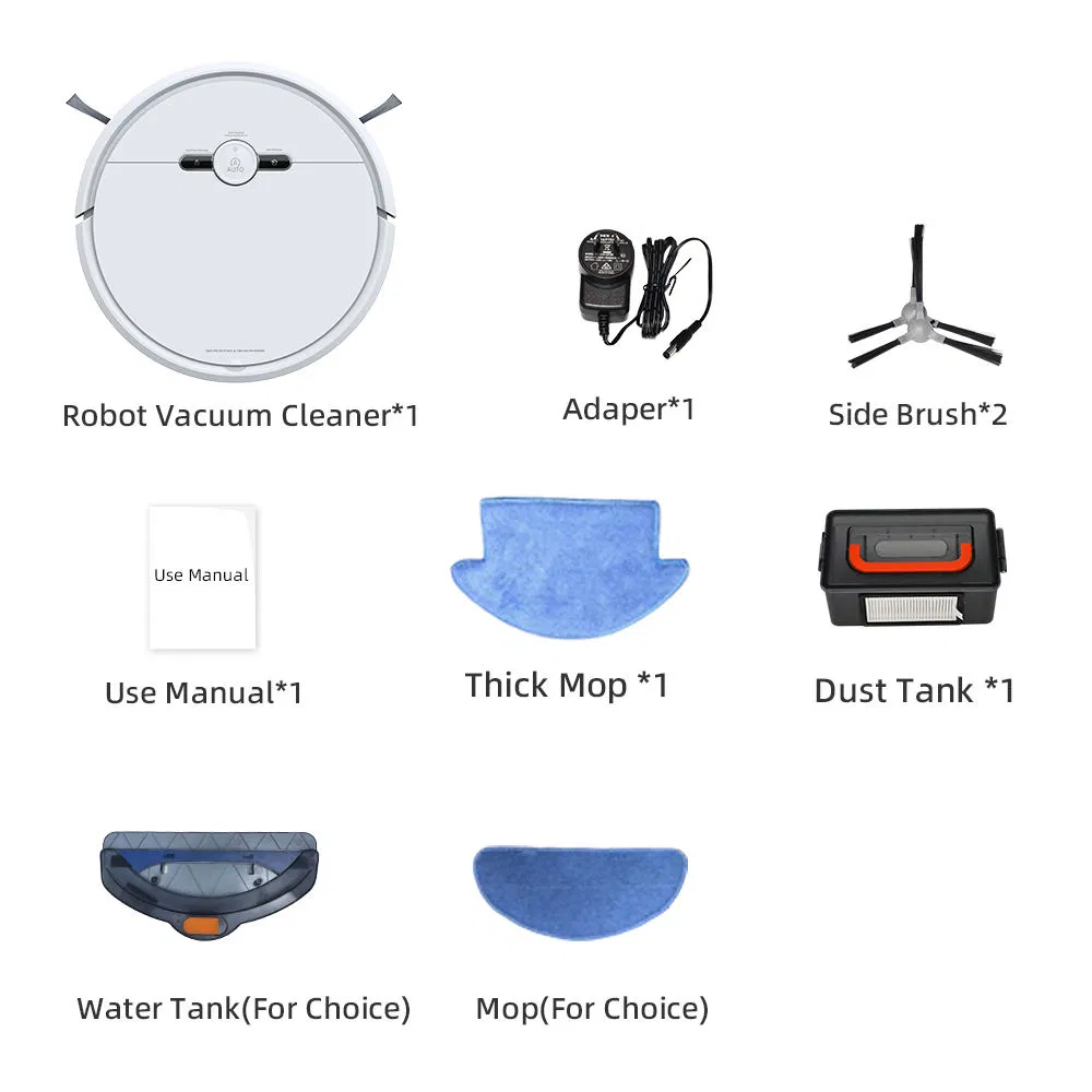 3-in-1 Smart Route Planning Sweeper Robot Vacuum Cleaner Multi-Surface Cleaning for Household Use Easy Use Pet Hair Carpet Hard