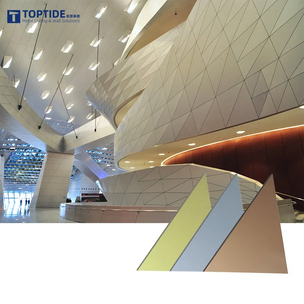 Customized Triangle Shape Aluminum Solid Wall Panel for Public Building Project