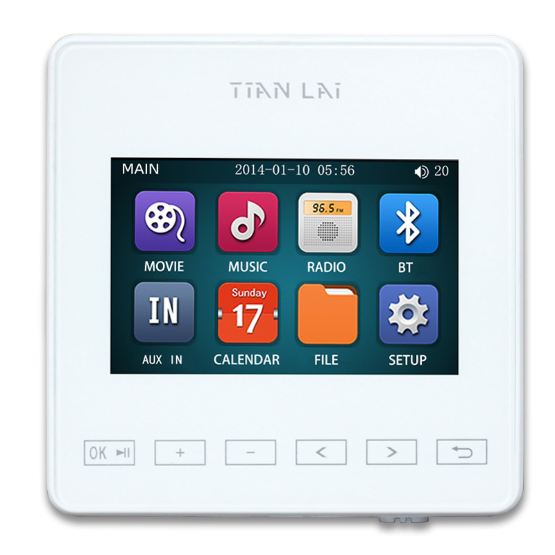 Tianlai Interruptor WiFi Inteligente Smart Home 3 Inch Touch Screen Controller Bluetooth Wall Amplifier