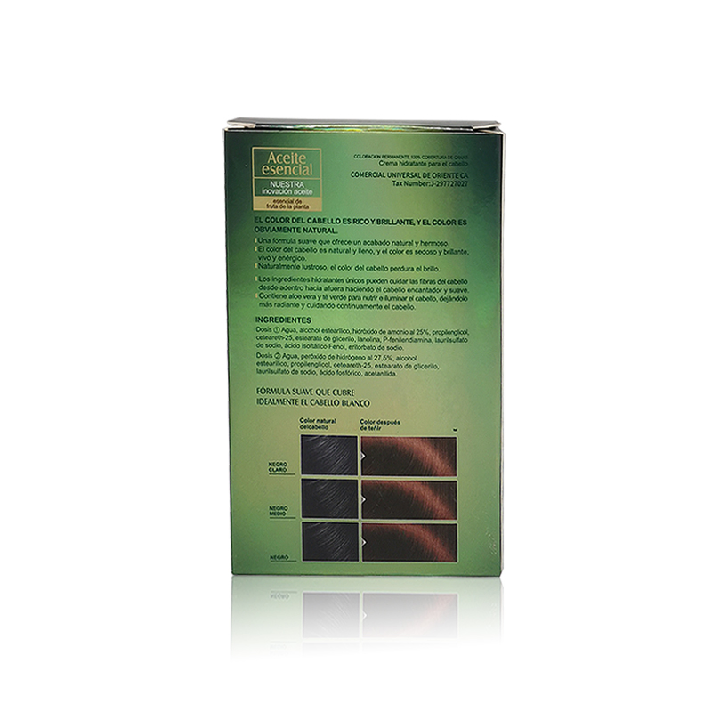 Permanent Free Sample Hair Colorant Honey Brown Colour Dye Cream Products