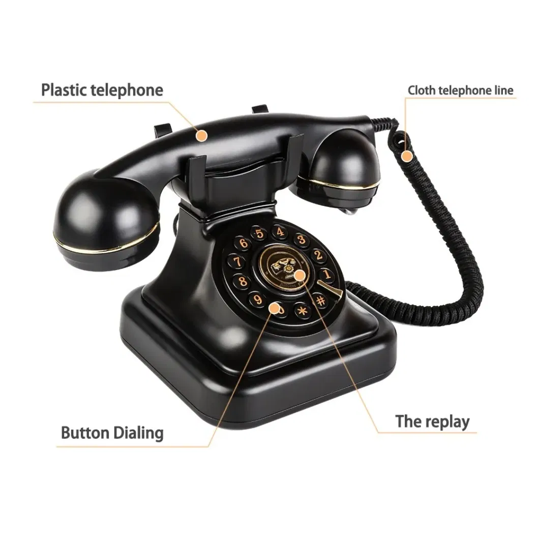 Desktop Vintage Recording Phone for Home Office Wedding Old Fashion Record Landline Classic Antique Telephone
