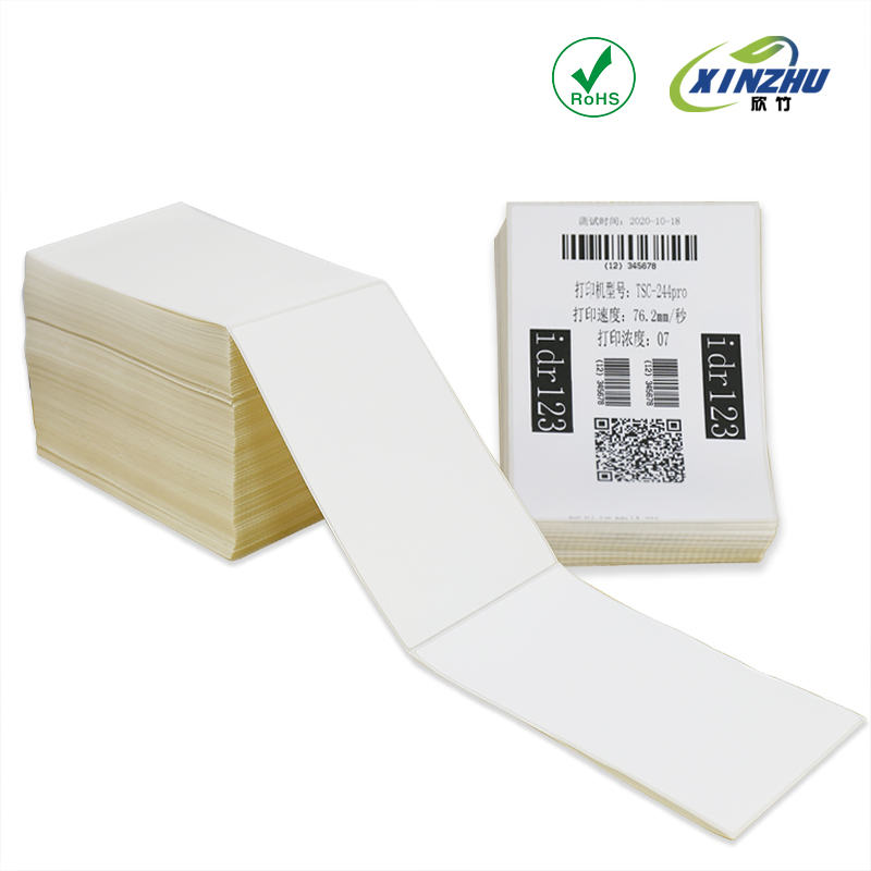 Thermal Paper Self-Adhesive Raw Materials 4X6 Inch Logistics Shipping Label Express Blank Folding Label Sticker