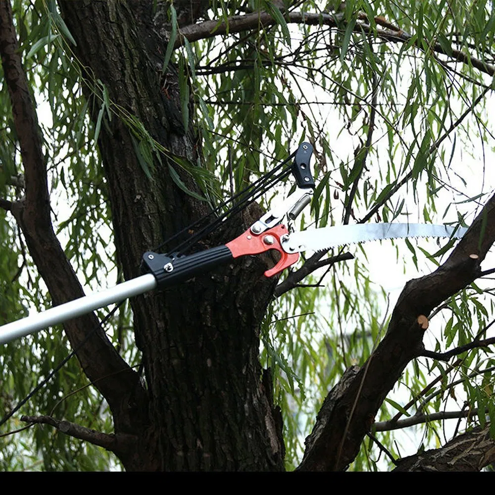 Extendable Telescopic Tree Pruner Manual Pole Saw Long Reach Handle Bypass Pole Tree Pruner