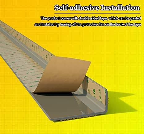 PVC Stair Edge Non-Slip Strip, Stair Edge Protector, Self Adhesive Stair Edge Non-Slip Traction Treads