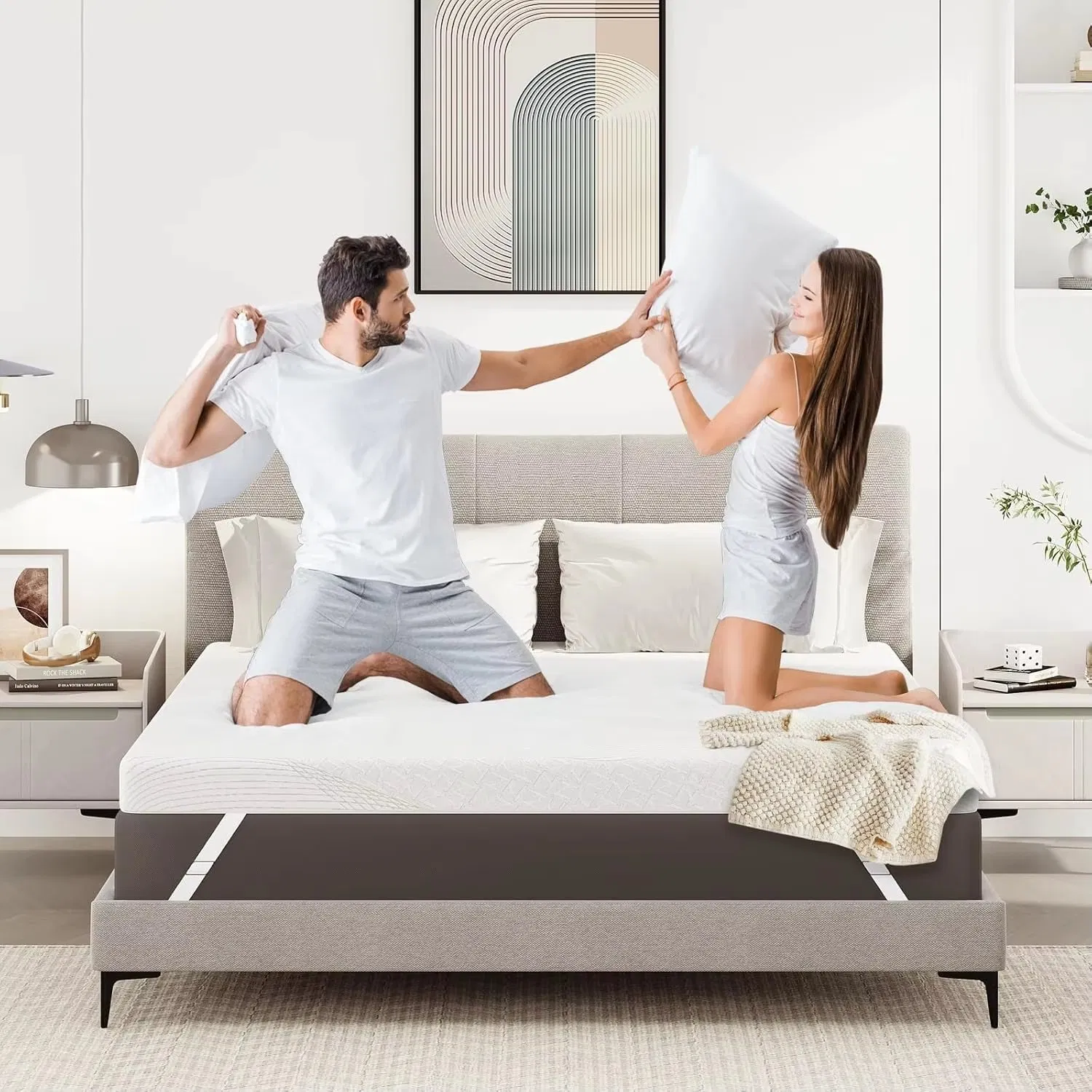4 Inch Firm Mattress Topper Extra Firm Memory Foam Cooling