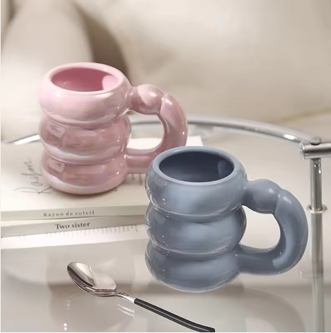 Керамическая кофейная кружка Nordic, большая, разноцветная