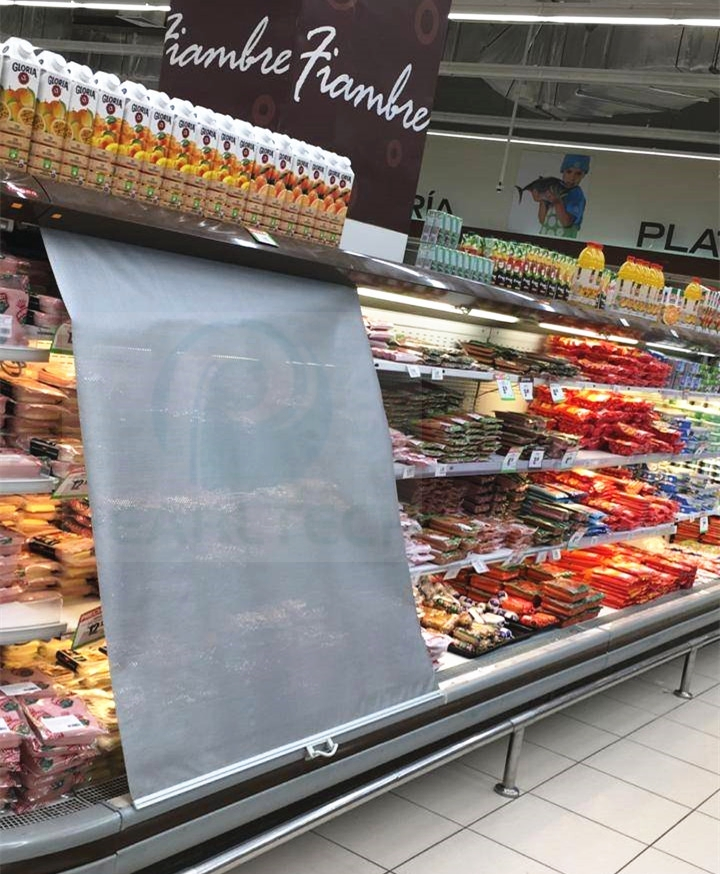 Permeable Silver Refrigeration Night Curtain with Cover for Freezer