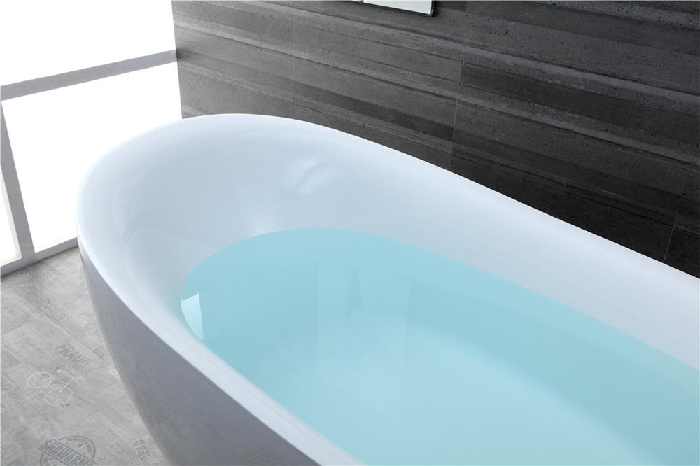 White Modern Home Acrylic Bath Tub Indoor Bathroom Freestanding Bathtub for Hotel