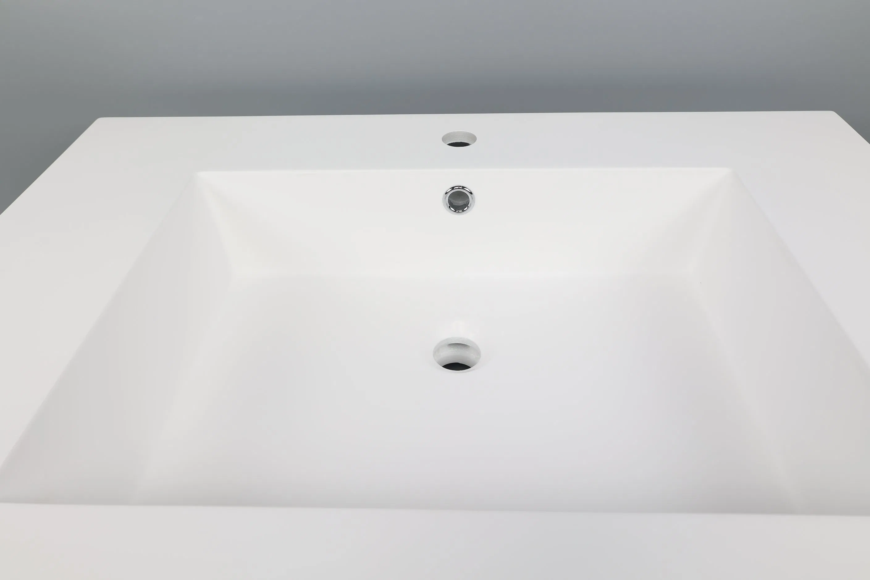 Repairable Molded Solid Surface Acrylic Integrated Sink for Bathroom Basin