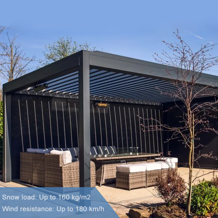 Пергола алюминиевая 3x4 м регулируемая крыша