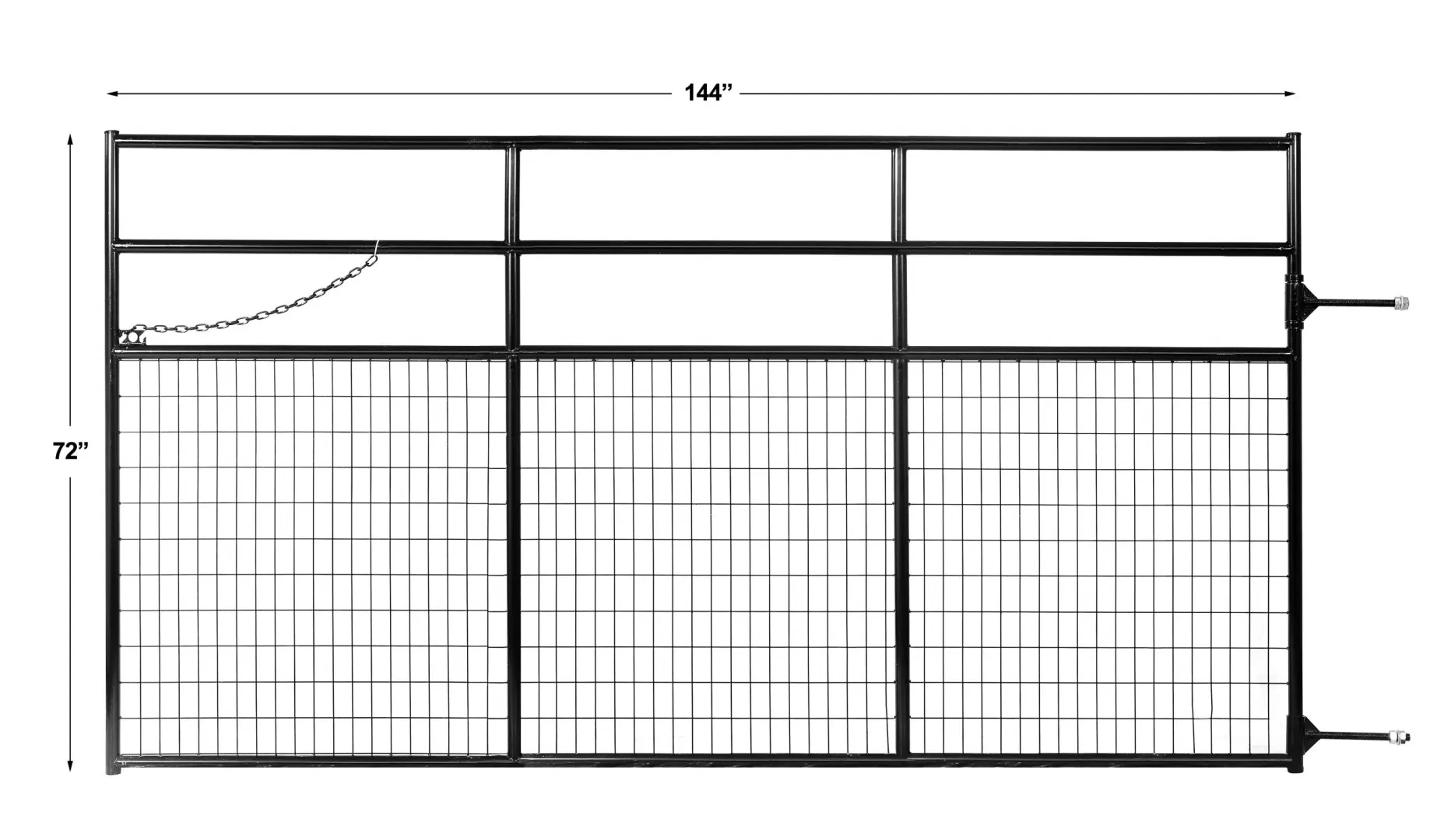 Black Powder Coated Deer Gate for Farm and Agricultural Fencing to Prevent Deer and Wildlife From Entering Fields