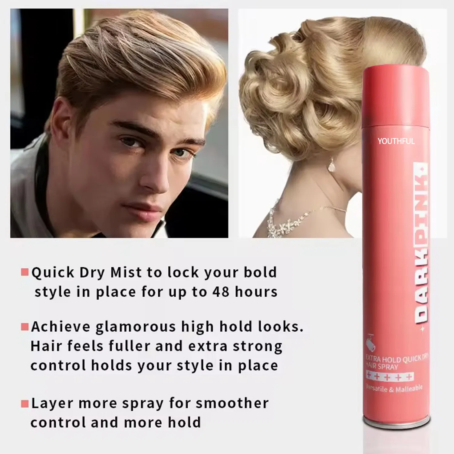 Private Label Strong Styling Hair Styling Spray