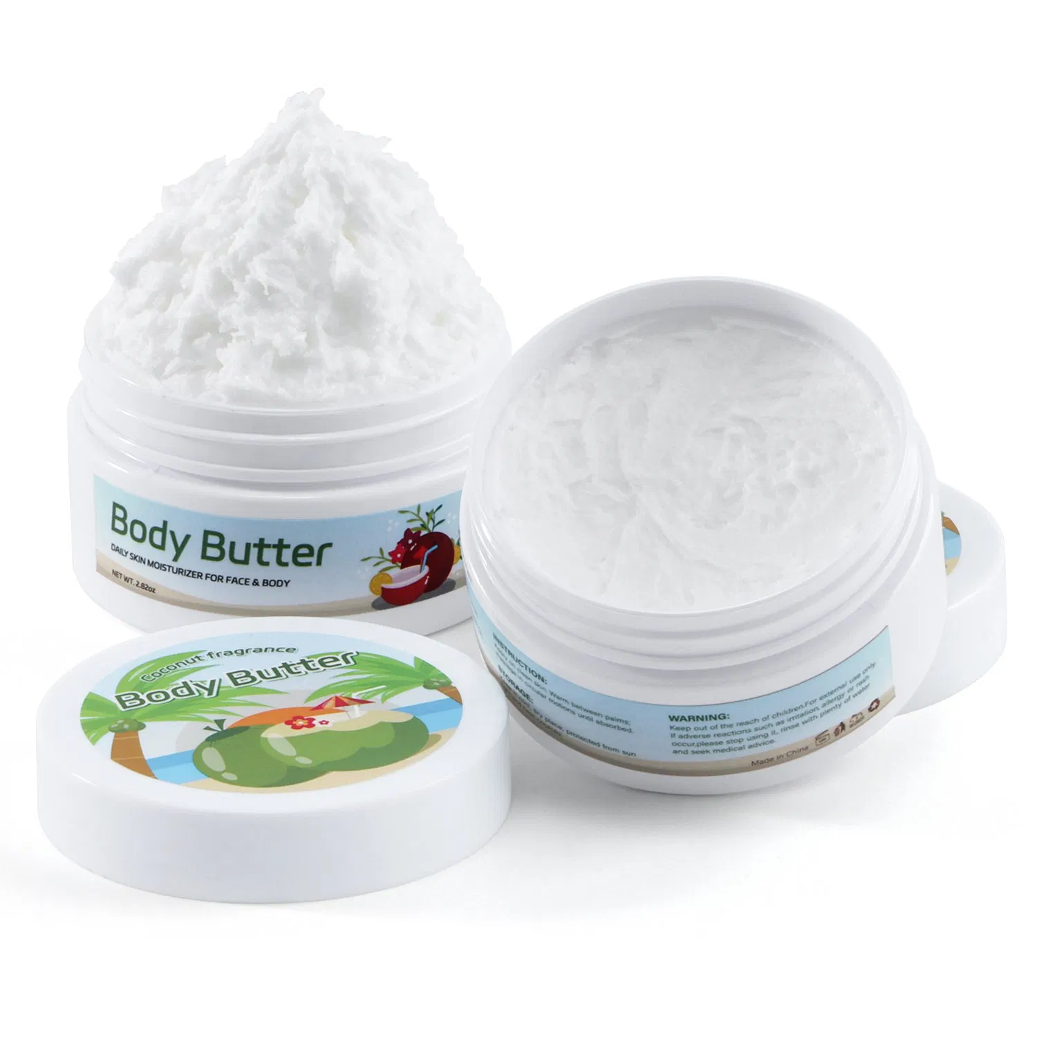 Natural Moisturizing Cream Organic Shea Cocoa Hydrating Skin Care Body Butter