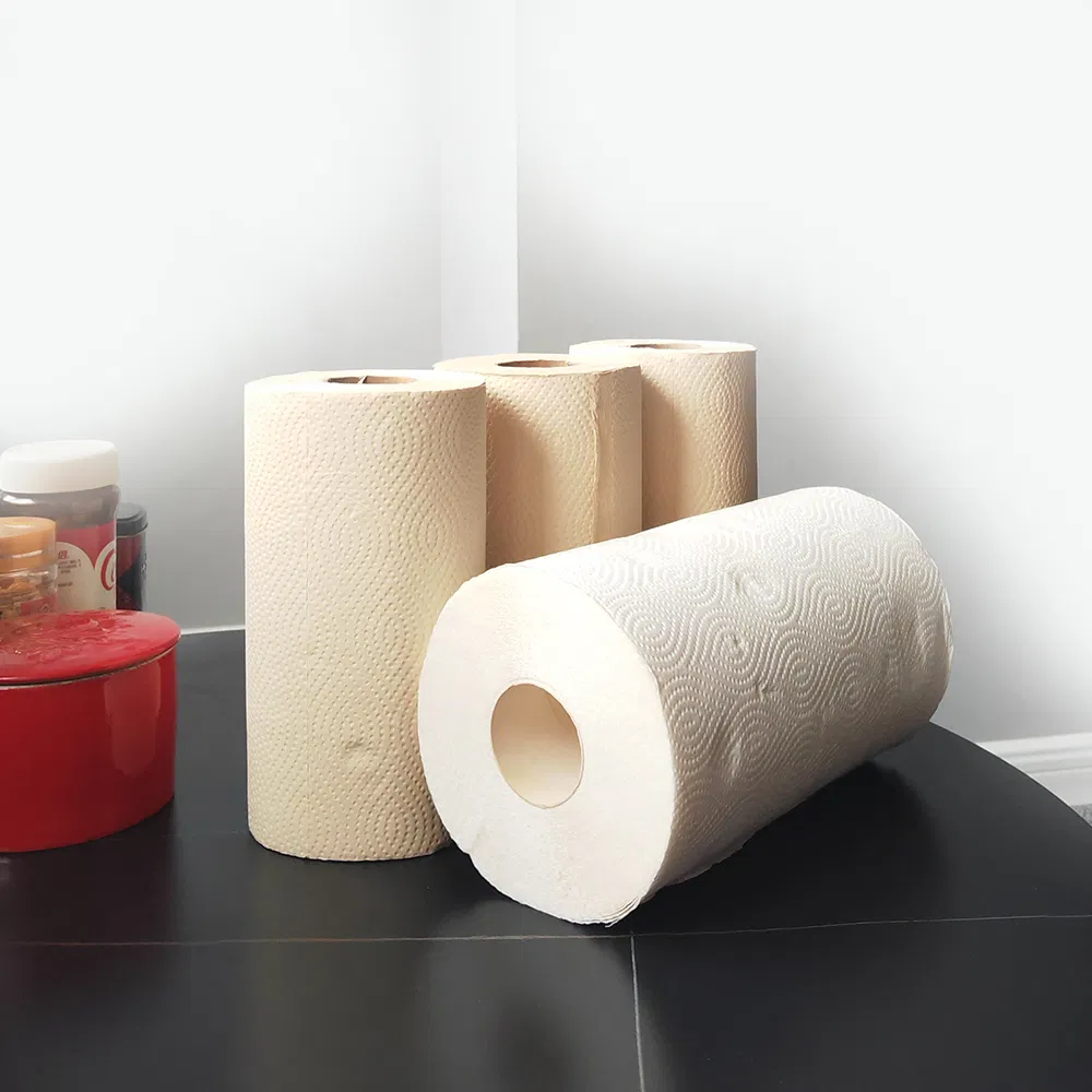 Customized Water Soluble 100% Bamboo Kitchen Towel Roll