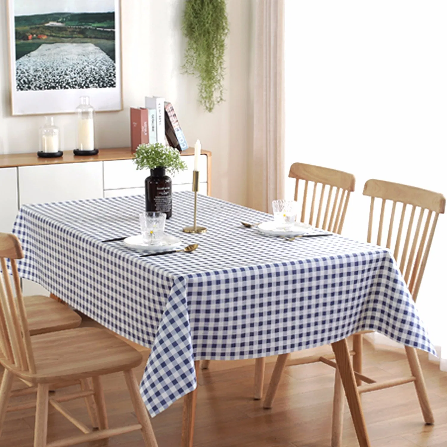 OEM Factory PVC PEVA Waterproof Printed Fabric Backing Camping Tablecloth