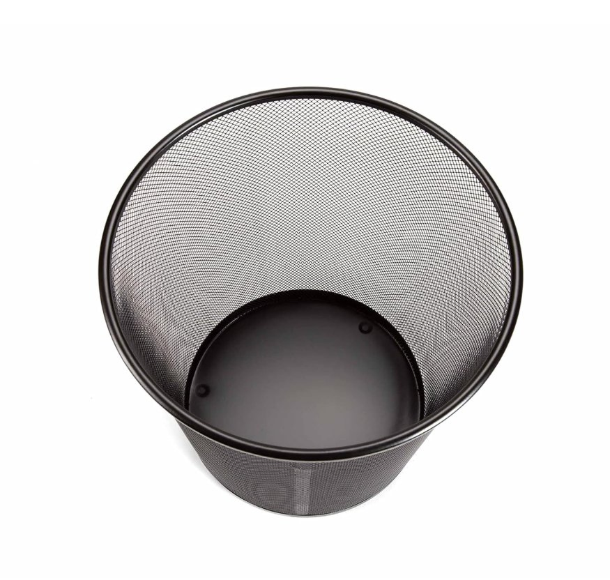 Classics 2-Pack Steel Mesh Round Trashcan Wastebasket for Trash or Recycle
