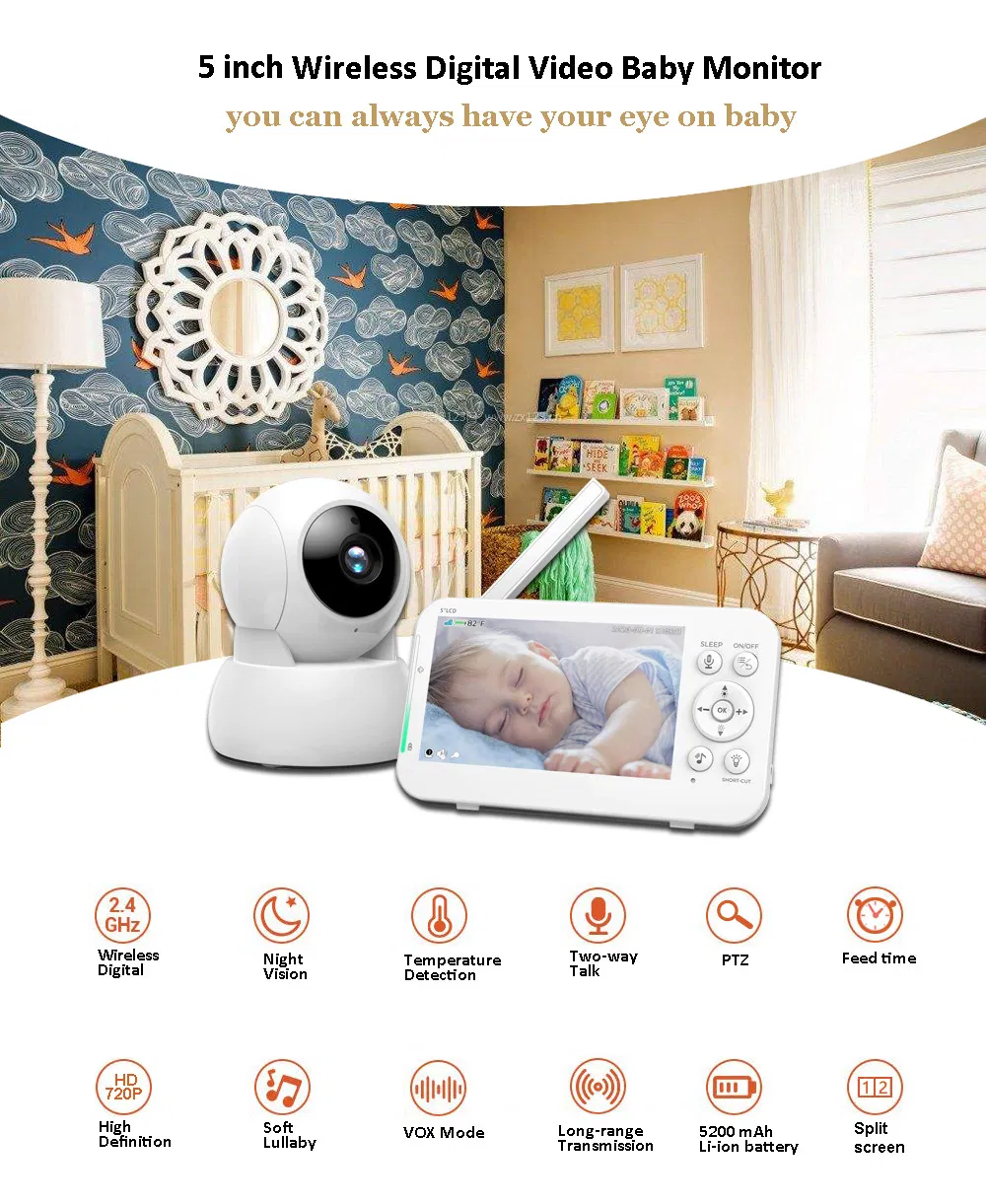 The Latest Cost-Effective Multi-Function Baby Security Monitor with Long Standby Time Camera