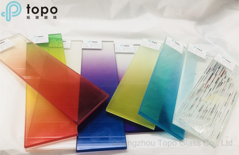 Tinted Red Gradient Laminated Glass with Best Quality (LG-TP)